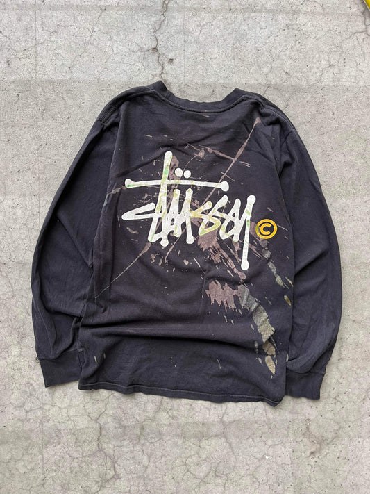 (S/M) Stussy Splatter LS