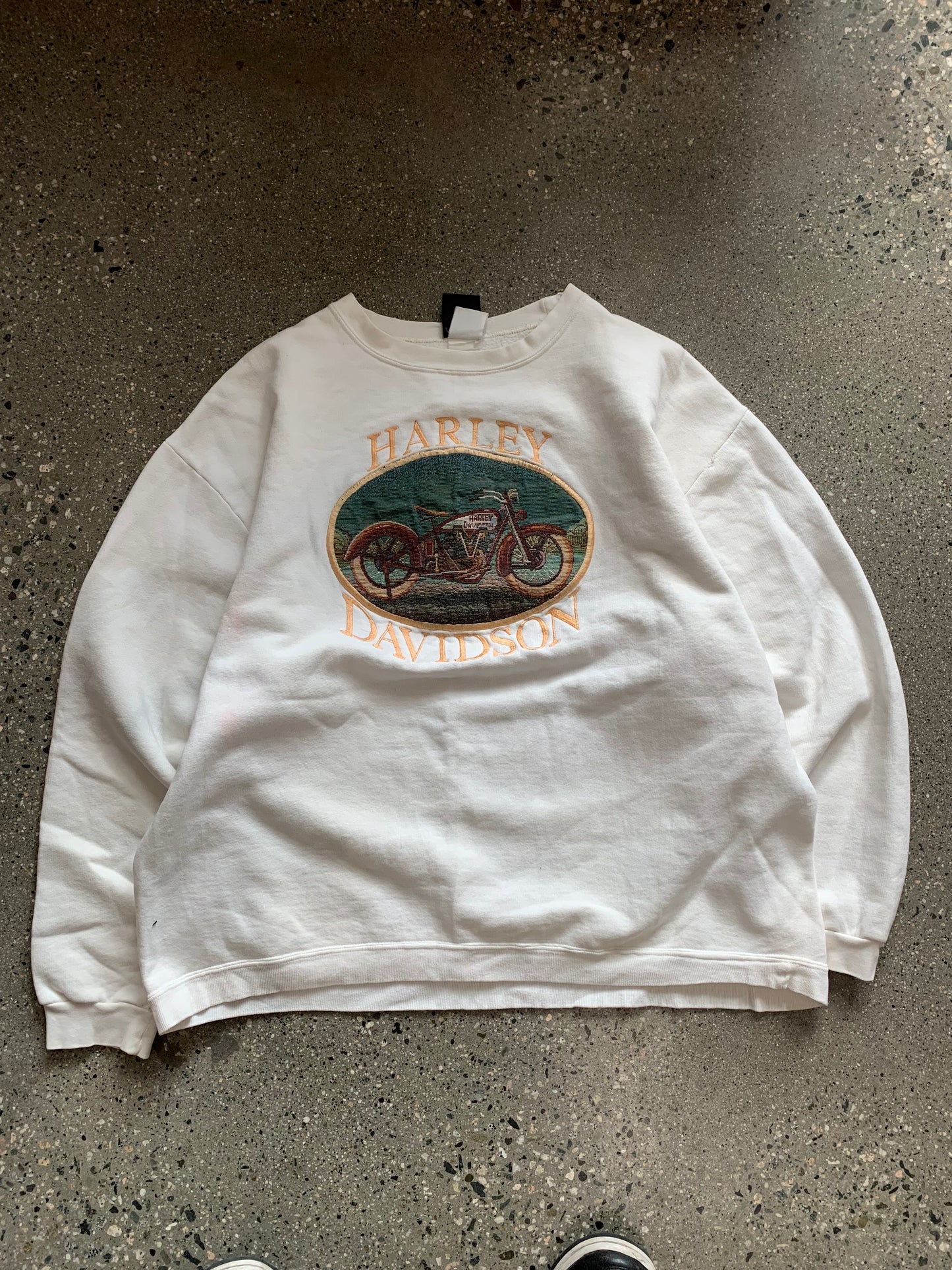 (M) 80s/90s Boxy Harley Davidson Crewneck