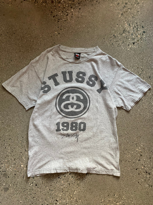 (S/M) Mid 2000s Stussy Grey Tee