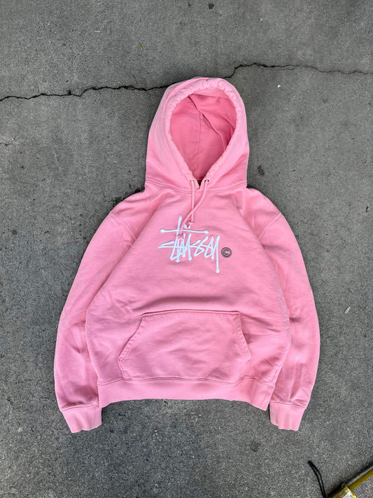 (S/M) Stussy Bubblegum Pink Thick Hoodie