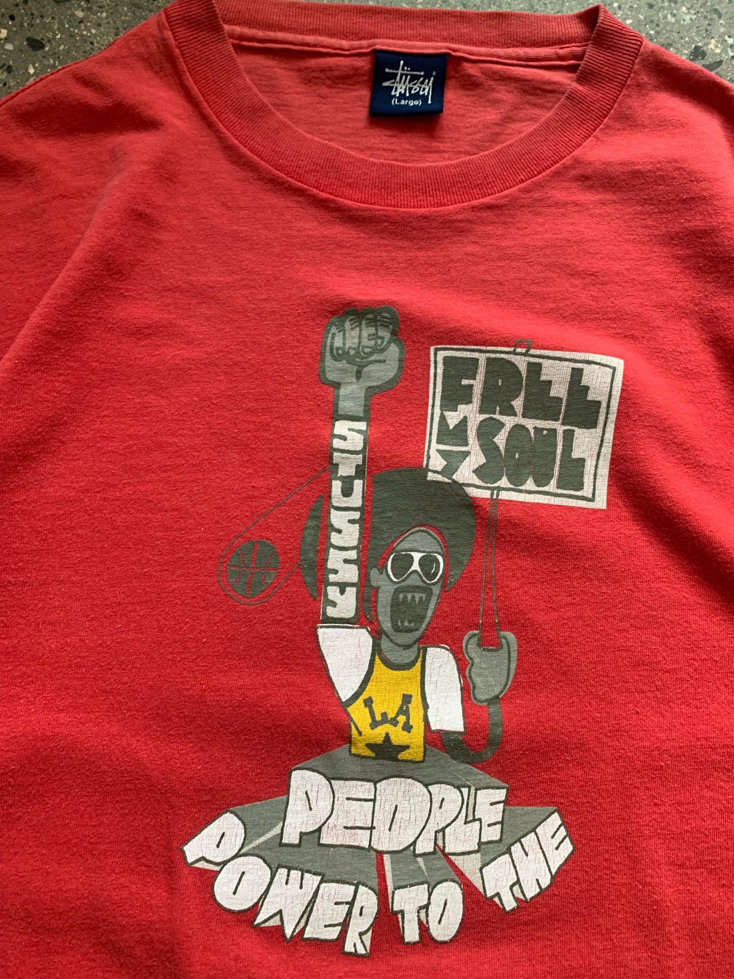 (L) 1999 Stussy Power to the People Tee