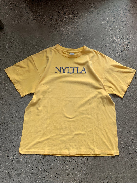 (M) 2002 Stussy Yellow NYLTLA Tee