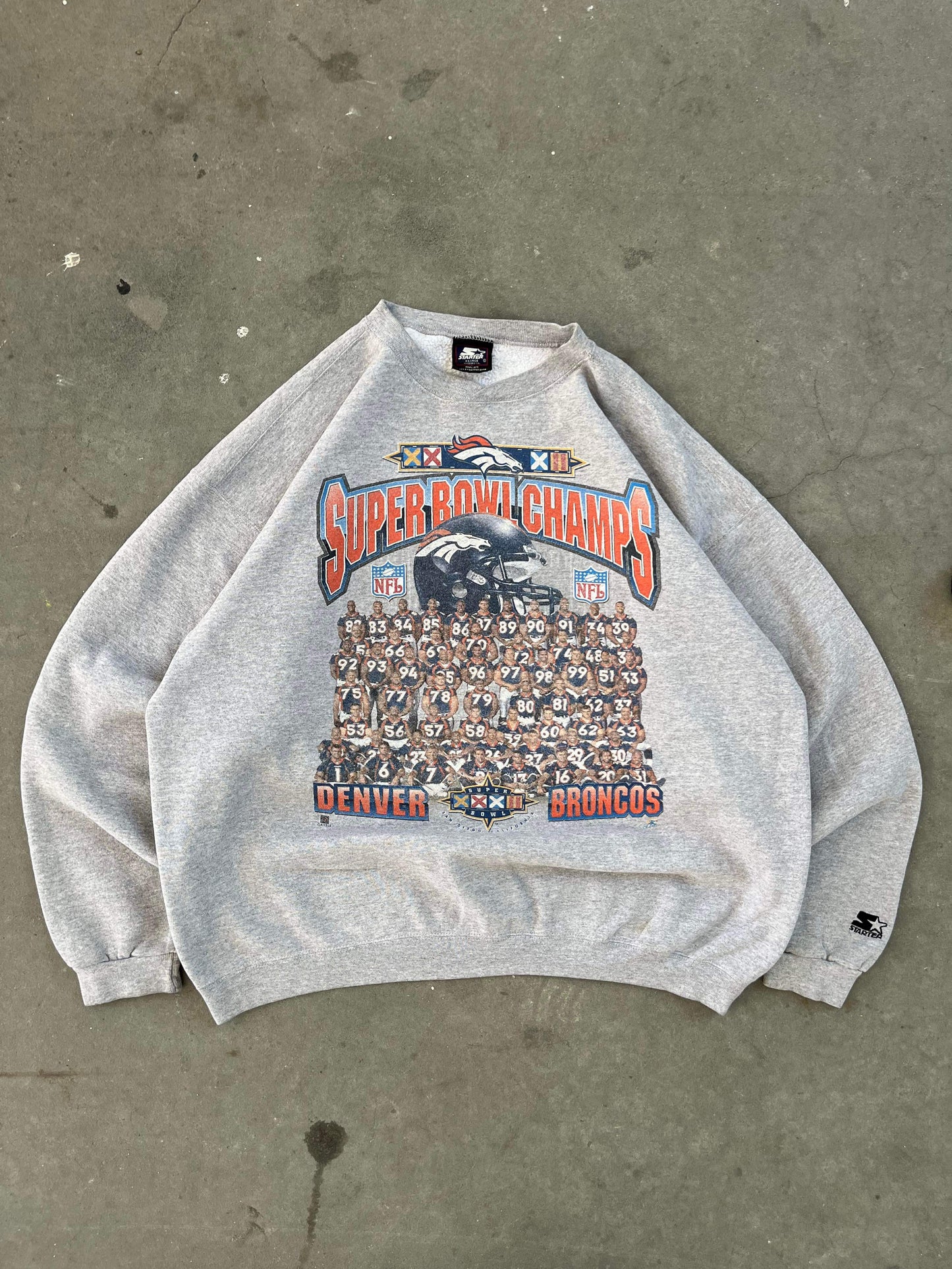 (M) 90’s Denver Broncos Superbowl Champs Crewneck