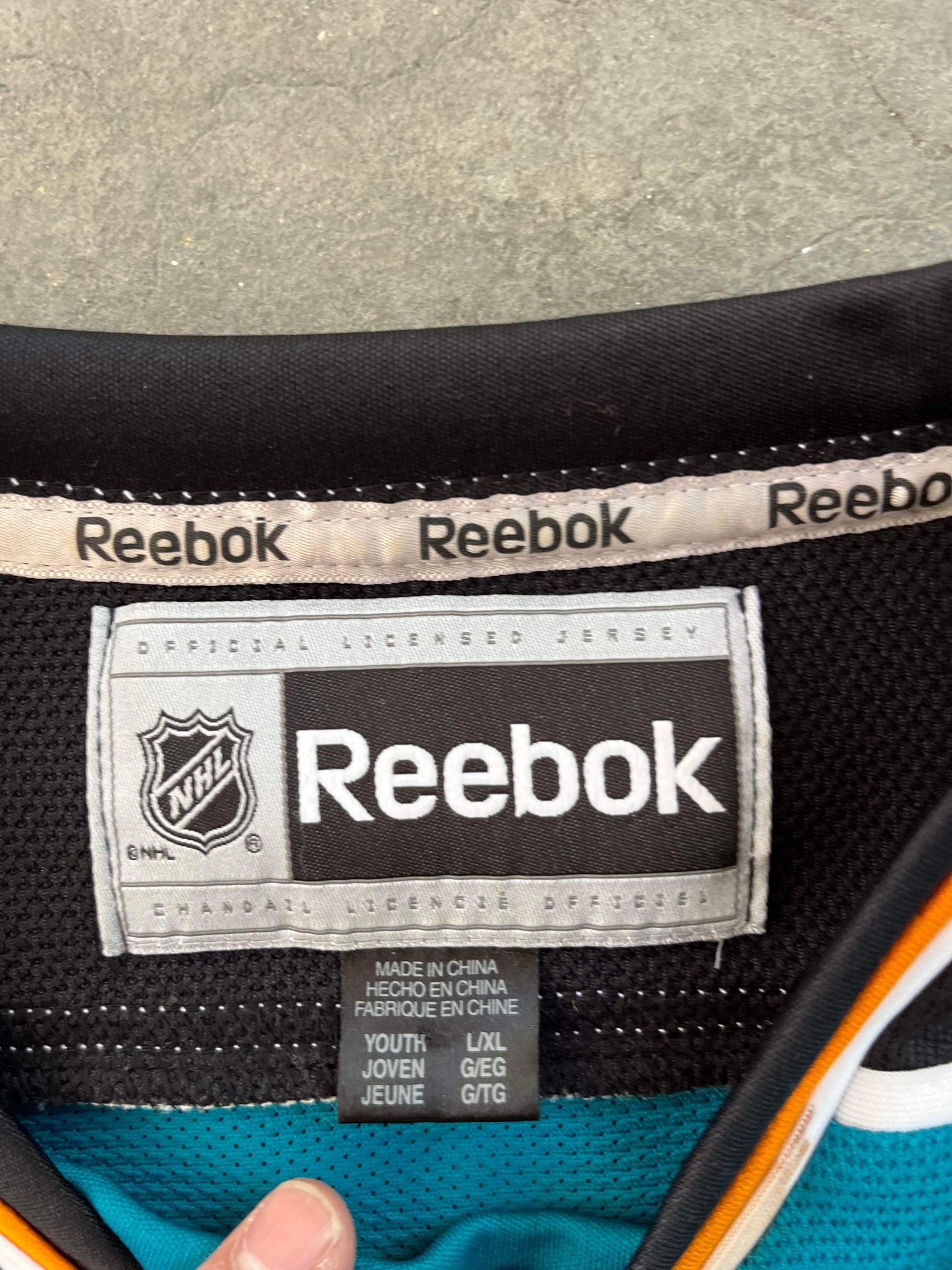 (M) Reebok SJ Sharks Jersey NHL