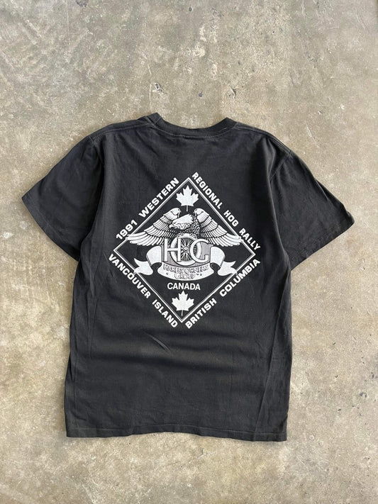 (M) 1991 Harley Hog Rally Tee