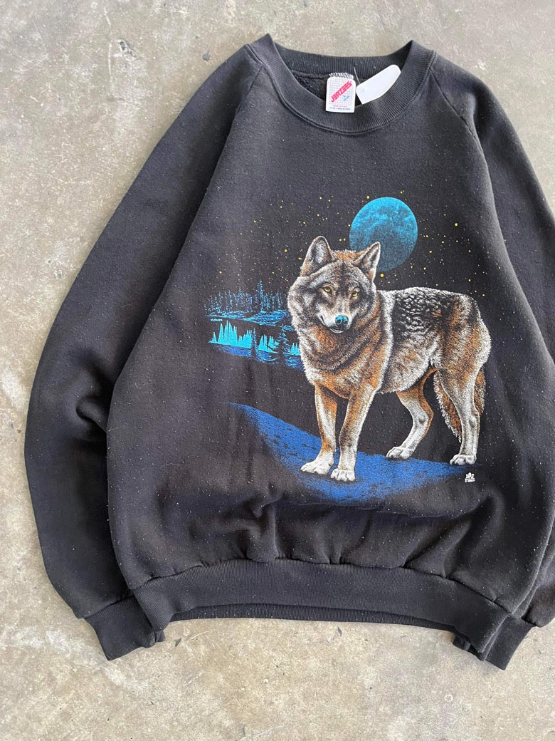 (M/L) 90’s Wolf Crewneck