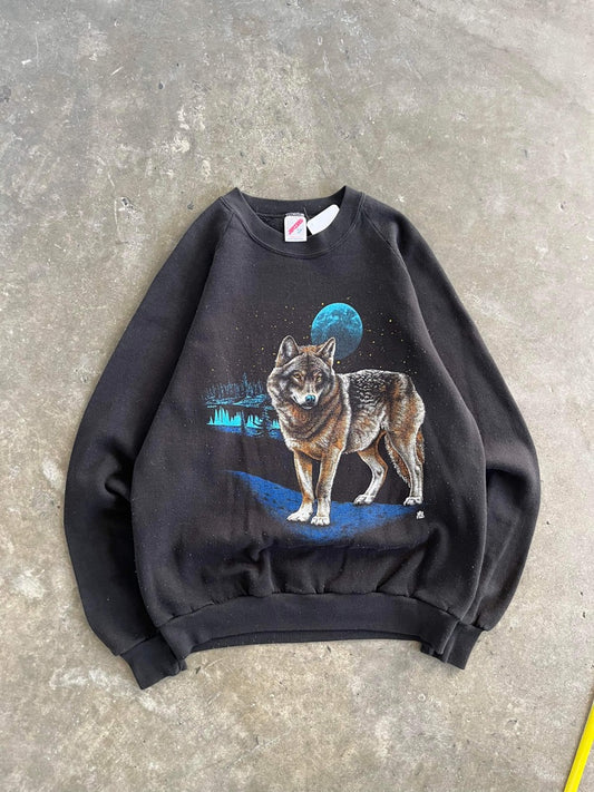 (M/L) 90’s Wolf Crewneck