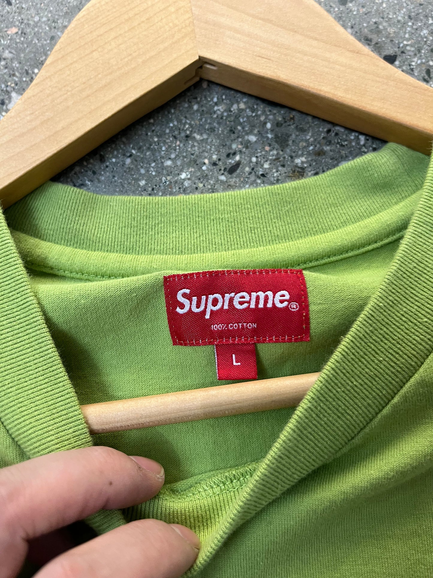 (L) Supreme Box Logo Green Tee