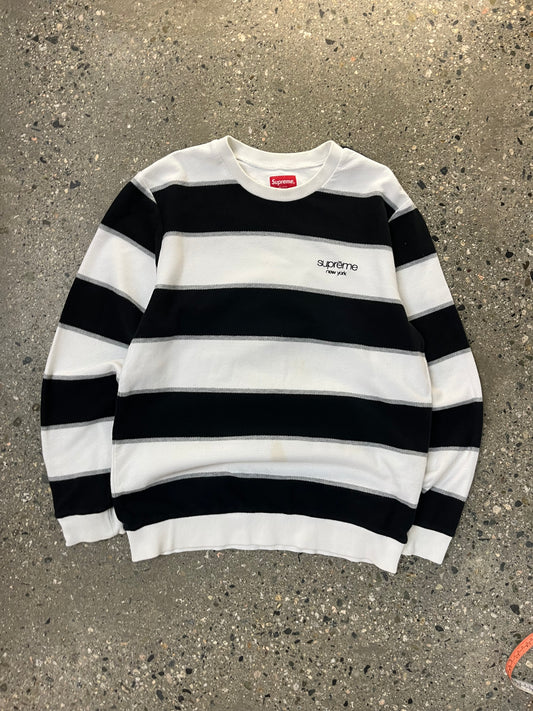 (L) Supreme NY Striped Sweater