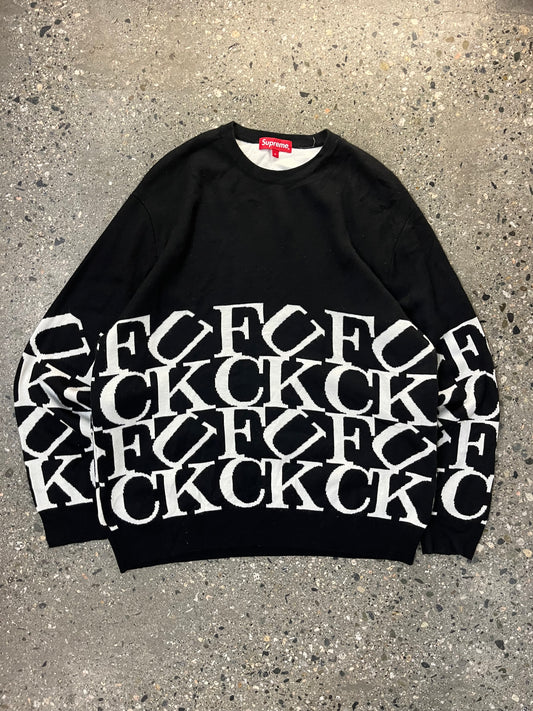 (L) Supreme  F*CK Knitted Sweater