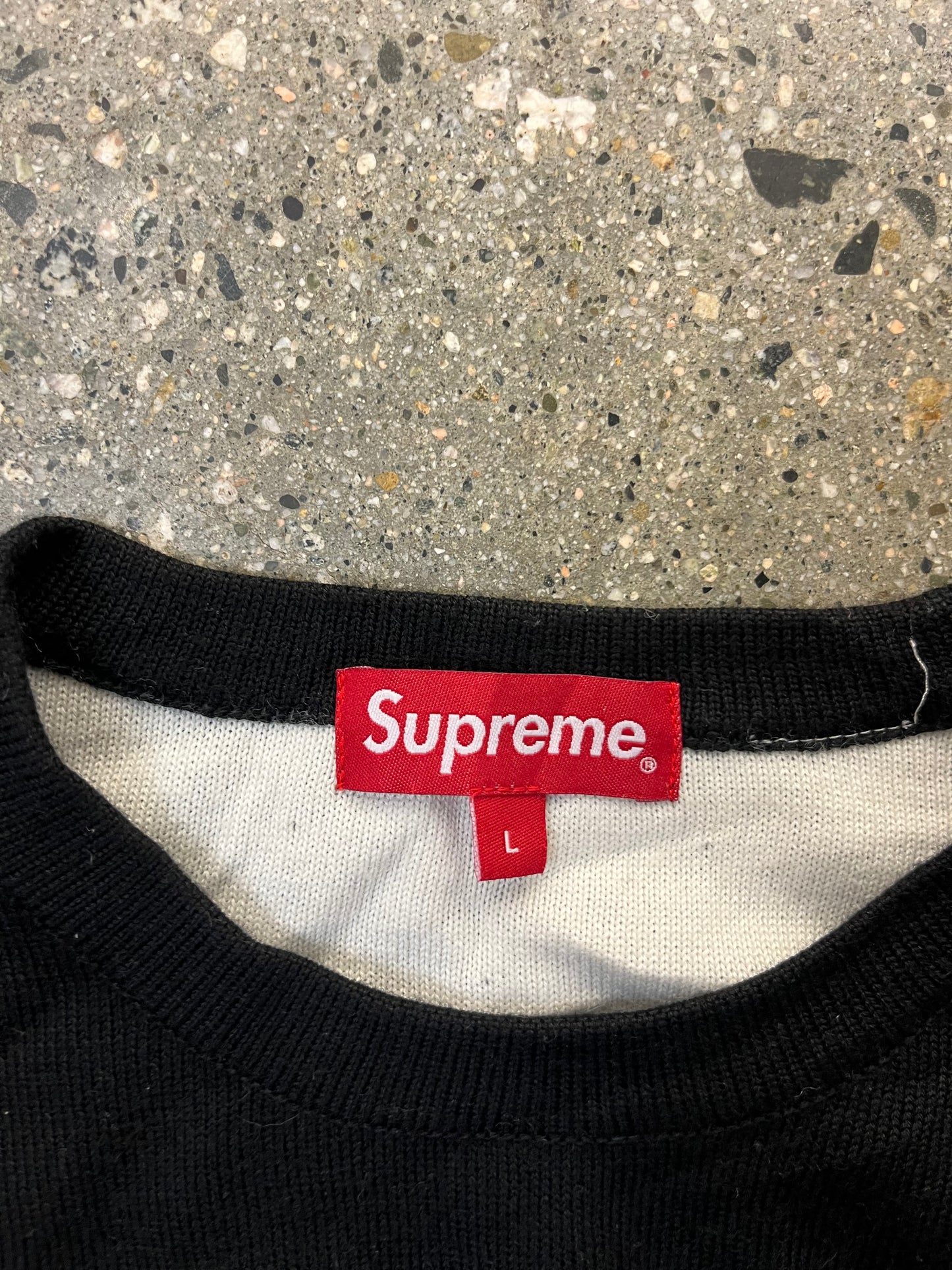 (L) Supreme  F*CK Knitted Sweater