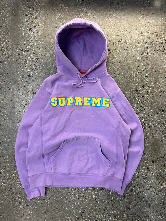 (M) Supreme Spell Out Violet Hoodie